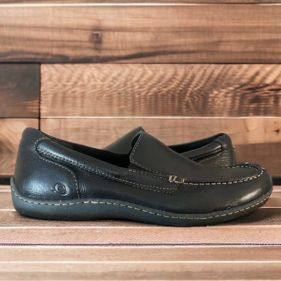 Almost New Born EBERHARD Loafers Black Leather Size 9.5 M In original box - Picture 6 of 9